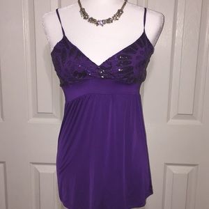 Royal Purple Sleeveless Long Top